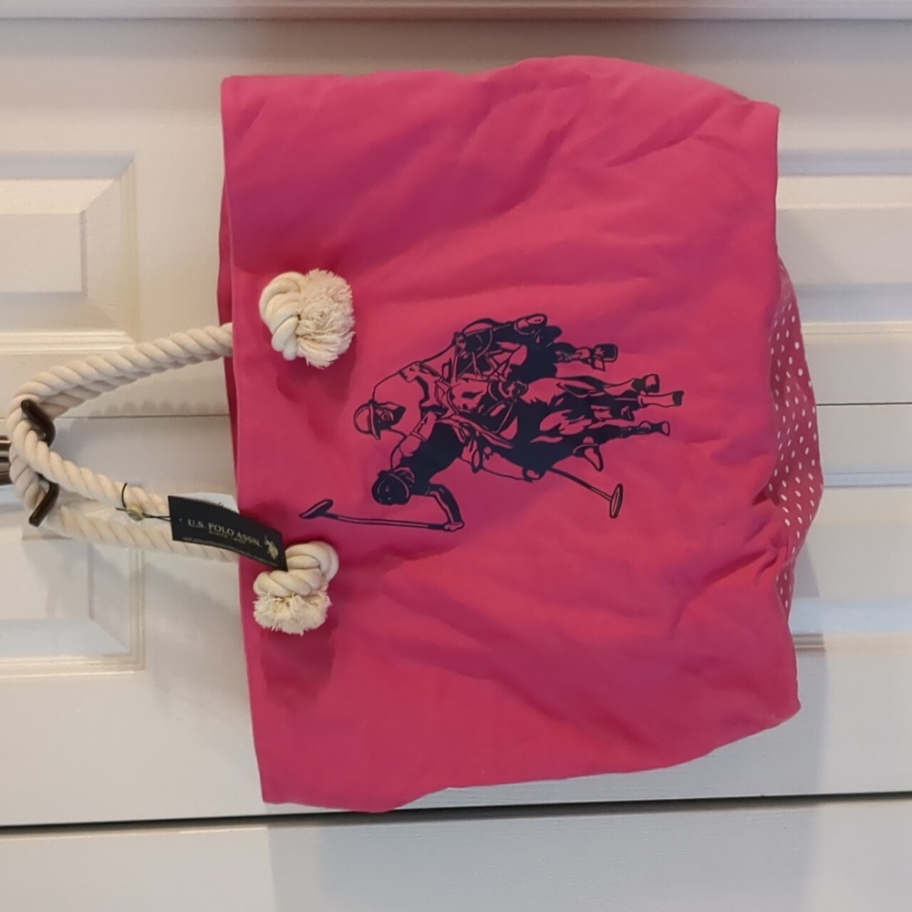 Beach bags by US Polo assn new with closing zipper and inside zipper and pouch.